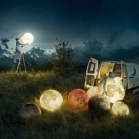 "Полное техобслуживание луны" : процесс создания | Фотограф Команда foto.by | foto.by фото.бай