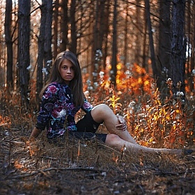 Анастасия в Огненном лесу | Фотограф Артур Язубец | foto.by фото.бай