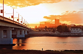 закат у моста | Фотограф Вячеслав Бахметов | foto.by фото.бай