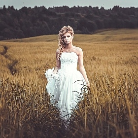 фотограф Фаррух Яхьяев. Фотография "Невеста в поле"