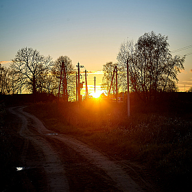 фотограф Андрей Ковалев. Фотография "Красивый закат в деревне"