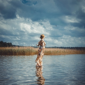 фотограф Наталья Прядко. Фотография "Девушка и чайка"
