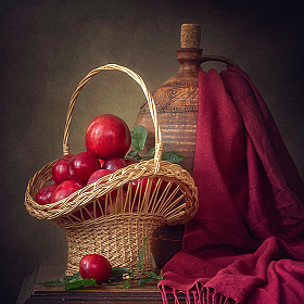Натюрморт с розовыми сливами | Фотограф Ирина Приходько | foto.by фото.бай