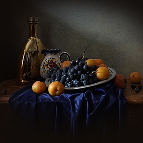 фотограф Татьяна Карачкова. Фотография "Желтые сливы и синий виноград"