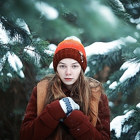фотограф Артур Язубец. Фотография "Алина в зимнем лесу"