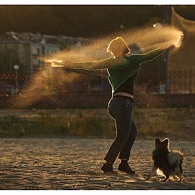 фотограф Сергей Шляга. Фотография "танцующая с "волком""