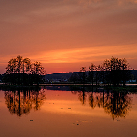 фотограф Алеся Максименко. Фотография "Закат на озере"