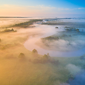 фотограф Alexander Korsakov. Фотография "Morning fog over the river"