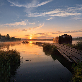 рассвет на озере | Фотограф Виталий Полуэктов | foto.by фото.бай