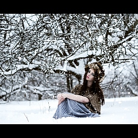 фотограф Yuli Ezepova. Фотография "Анастасия в зимнем лесу..."