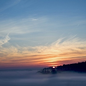 Туманное утро в конце февраля | Фотограф Сергей Шабуневич | foto.by фото.бай