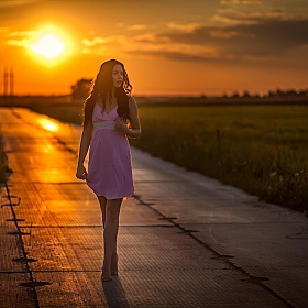 фотограф Дмитрий Бутвиловский. Фотография "прогулка на закате"