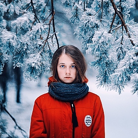 Зимний портрет Насти | Фотограф Артур Язубец | foto.by фото.бай