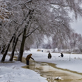 фотограф Вiктар Стрыбук. Фотография "На зимней рыбалке"