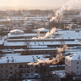 фотограф Николай Никитин. Фотография "Вид на город Минск с 16 этажа в морозный день"
