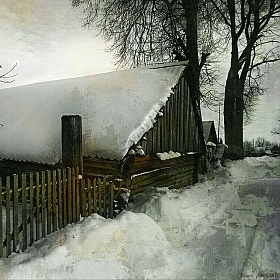 фотограф Диана Буглак-Диковицкая. Фотография "Зимний вечер в деревне"