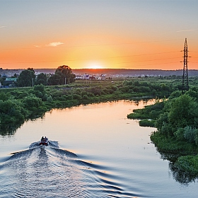 фотограф Наталья Ильясова. Фотография "Закат над речкой"