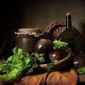 Зеленый салат и синенькие | Фотограф Татьяна Карачкова | foto.by фото.бай