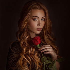фотограф Дмитрий Бутвиловский. Фотография "Девушка с розой"