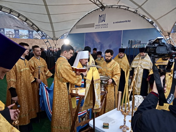 молебен с закладкой капсулы в основании церкви в честь саввы освящённого