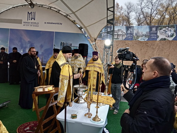 молебен с закладкой капсулы в основании церкви в честь саввы освящённого