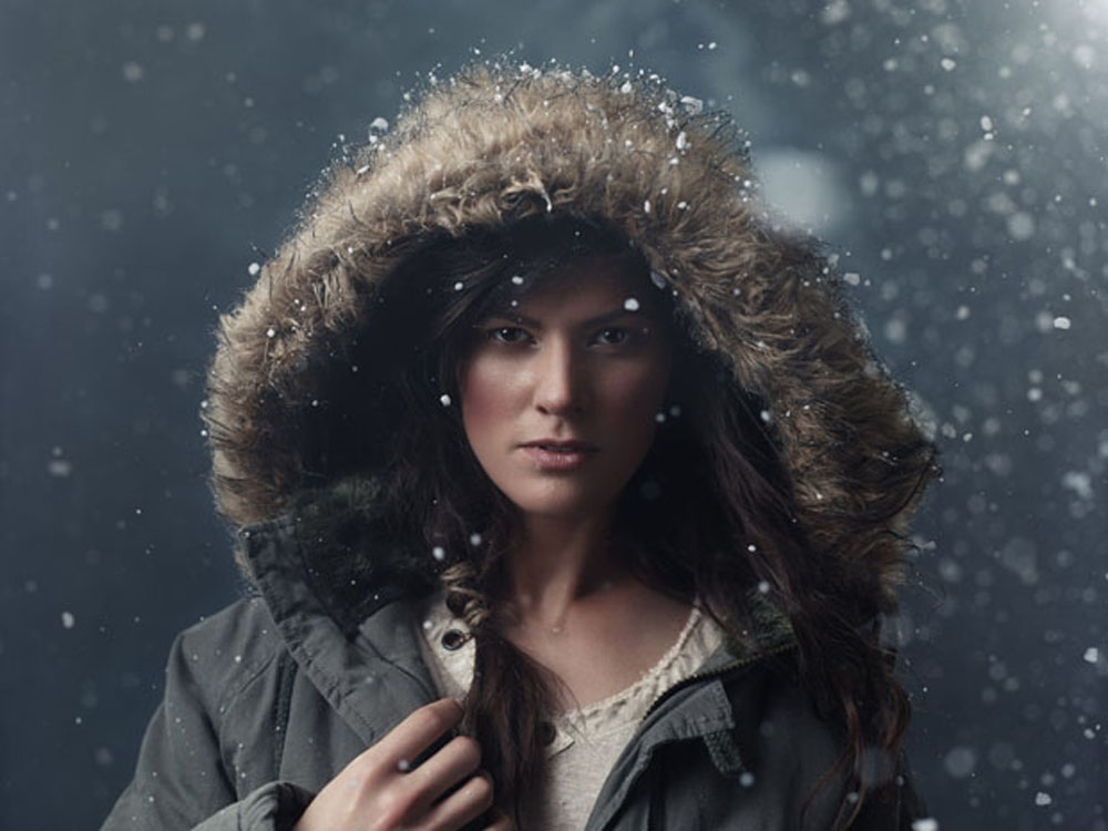 портреты: создание эффекта метели и падающего снега
