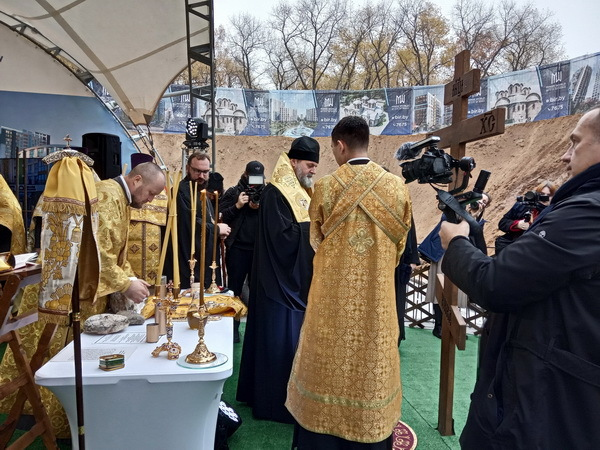 молебен с закладкой капсулы в основании церкви в честь саввы освящённого