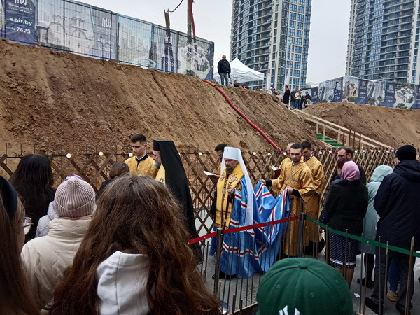 молебен с закладкой капсулы в основании церкви в честь саввы освящённого