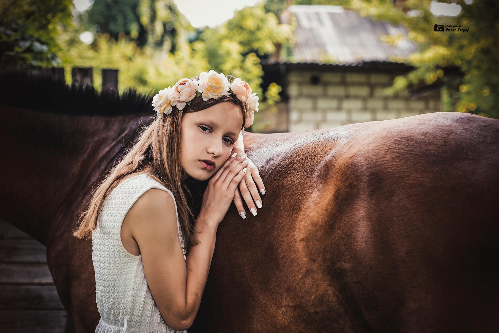 Девушка  и лошадь | Фотограф Сергей Говор | foto.by фото.бай