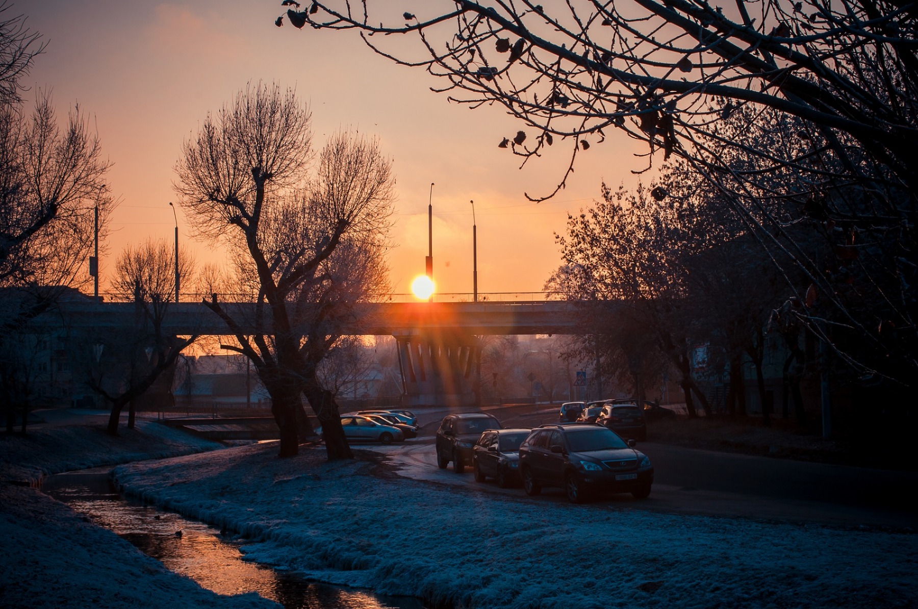 Холодный закат. | Фотограф Елизавета Логвинова | foto.by фото.бай
