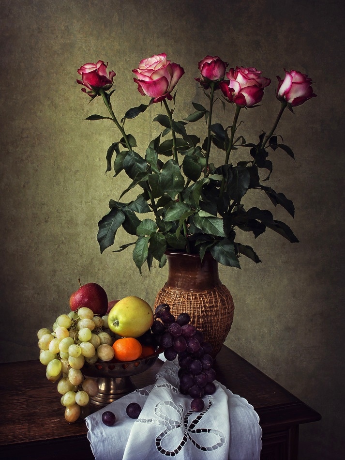 Натюрморт с букетом роз | Фотограф Ирина Приходько | foto.by фото.бай