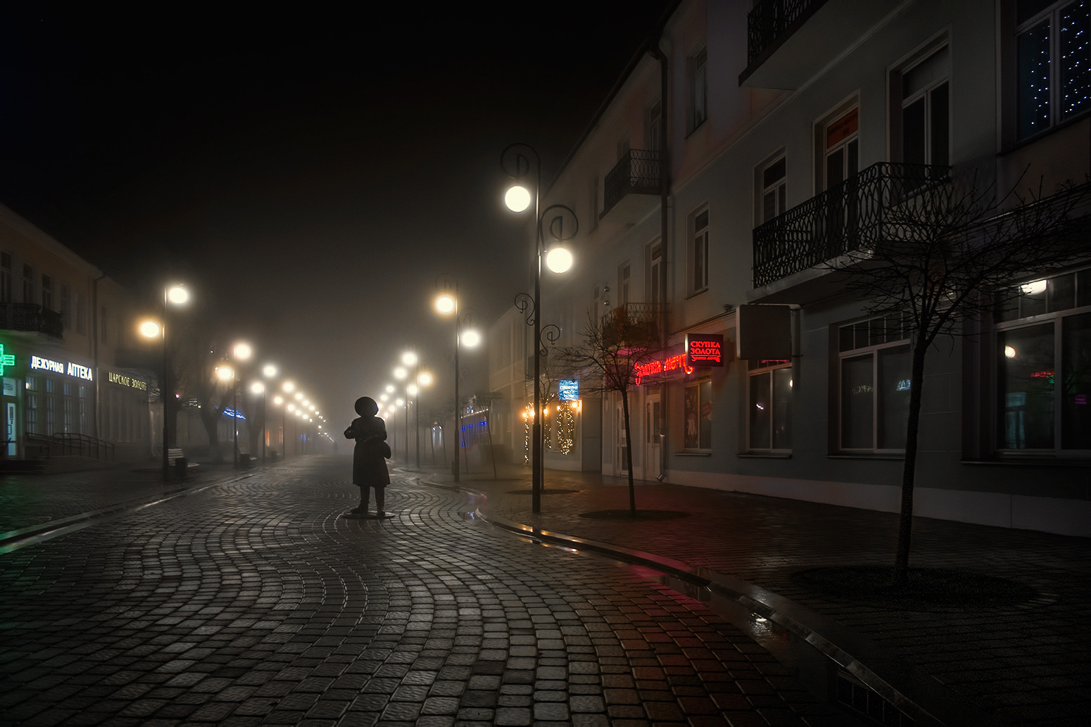 Улица в ночи | Фотограф Александр Шатохин | foto.by фото.бай