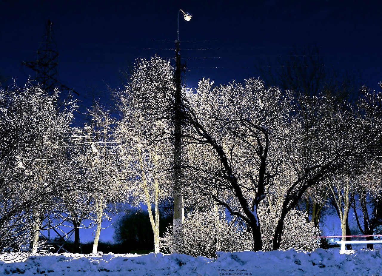 морозный вечер на городской окраине | Фотограф Владислав Рогалев | foto.by фото.бай