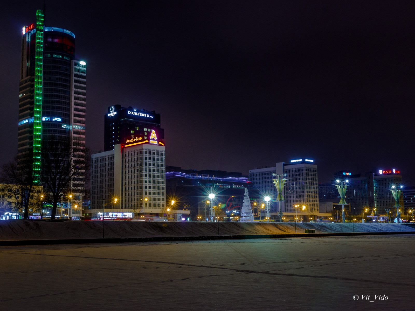 Ночной Минск, декабрь 2018 | Фотограф Виталий Дорош | foto.by фото.бай