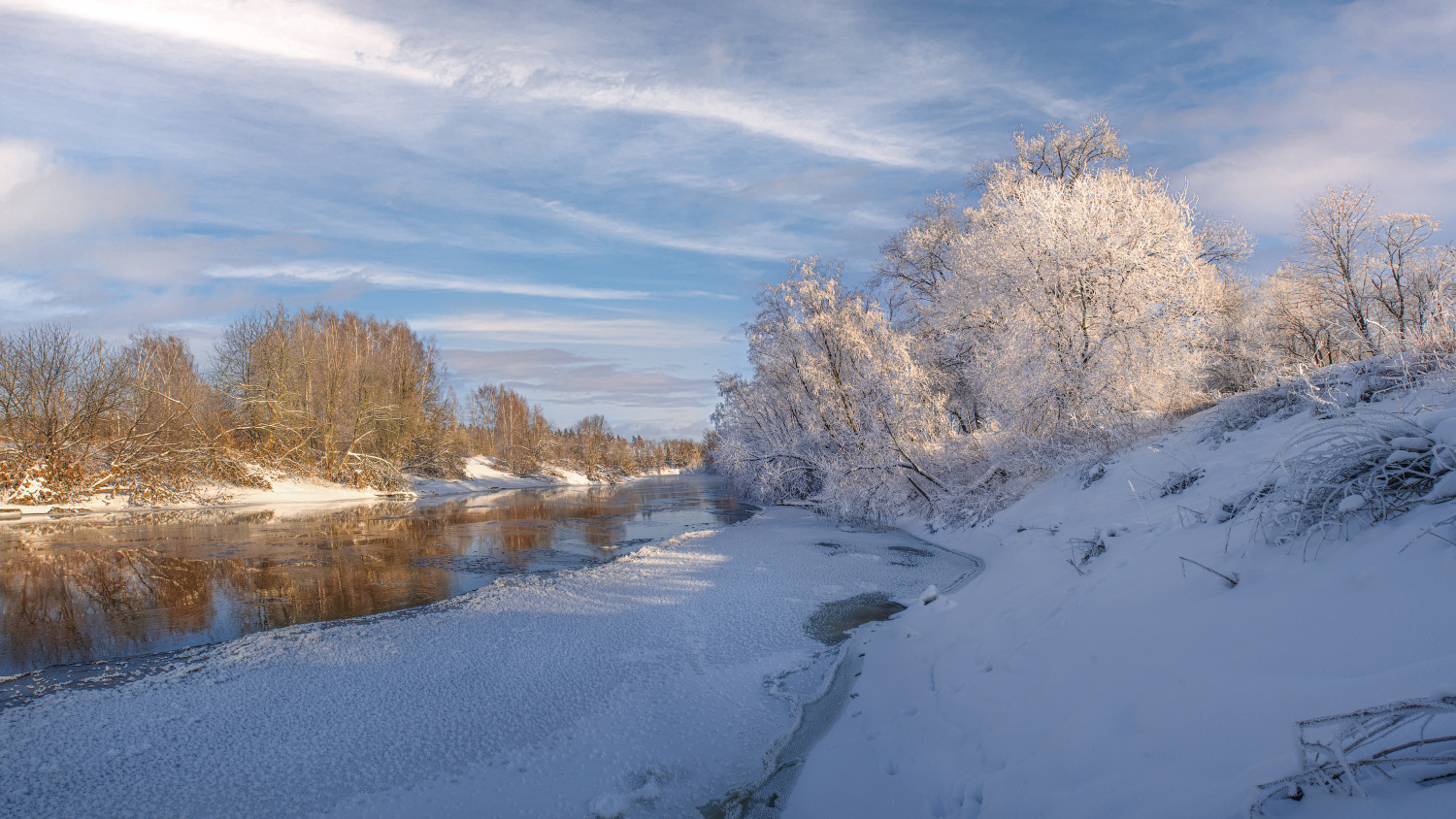 зимняя река | Фотограф Виталий Полуэктов | foto.by фото.бай