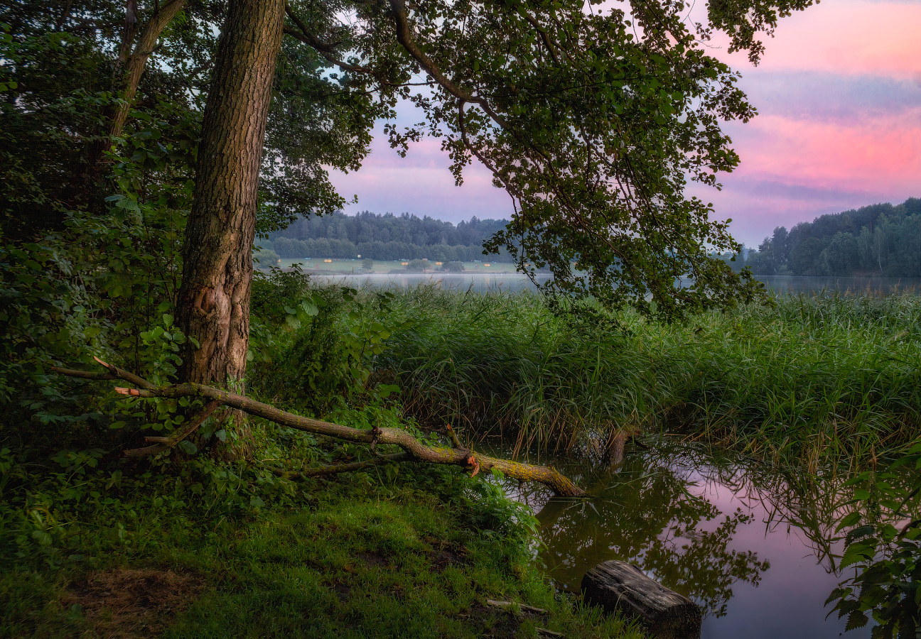 Рассвет на берегу озера | Фотограф Сергей Шабуневич | foto.by фото.бай