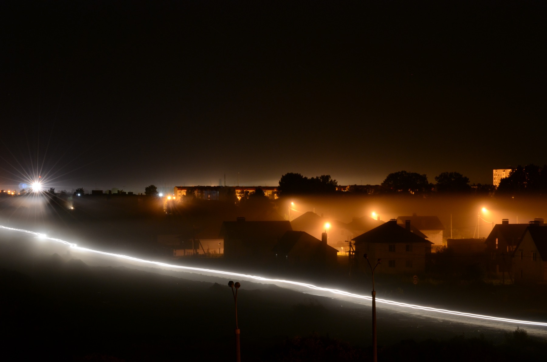Ночной туман | Фотограф Сергей Бурба | foto.by фото.бай