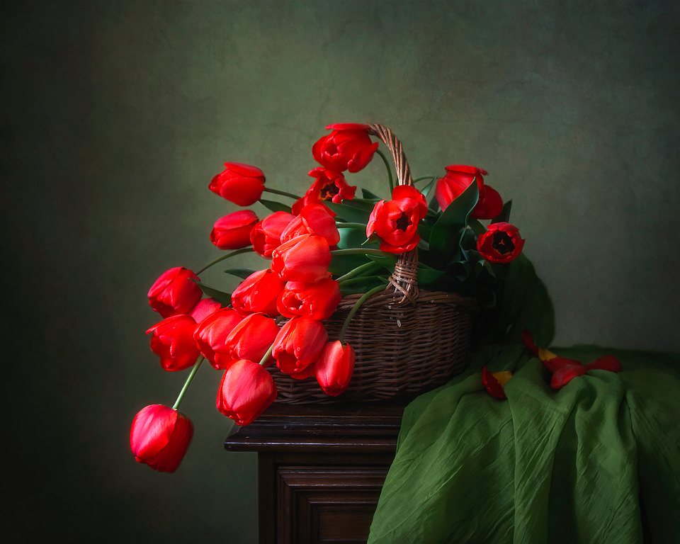 Натюрморт с красными тюльпанами | Фотограф Ирина Приходько | foto.by фото.бай