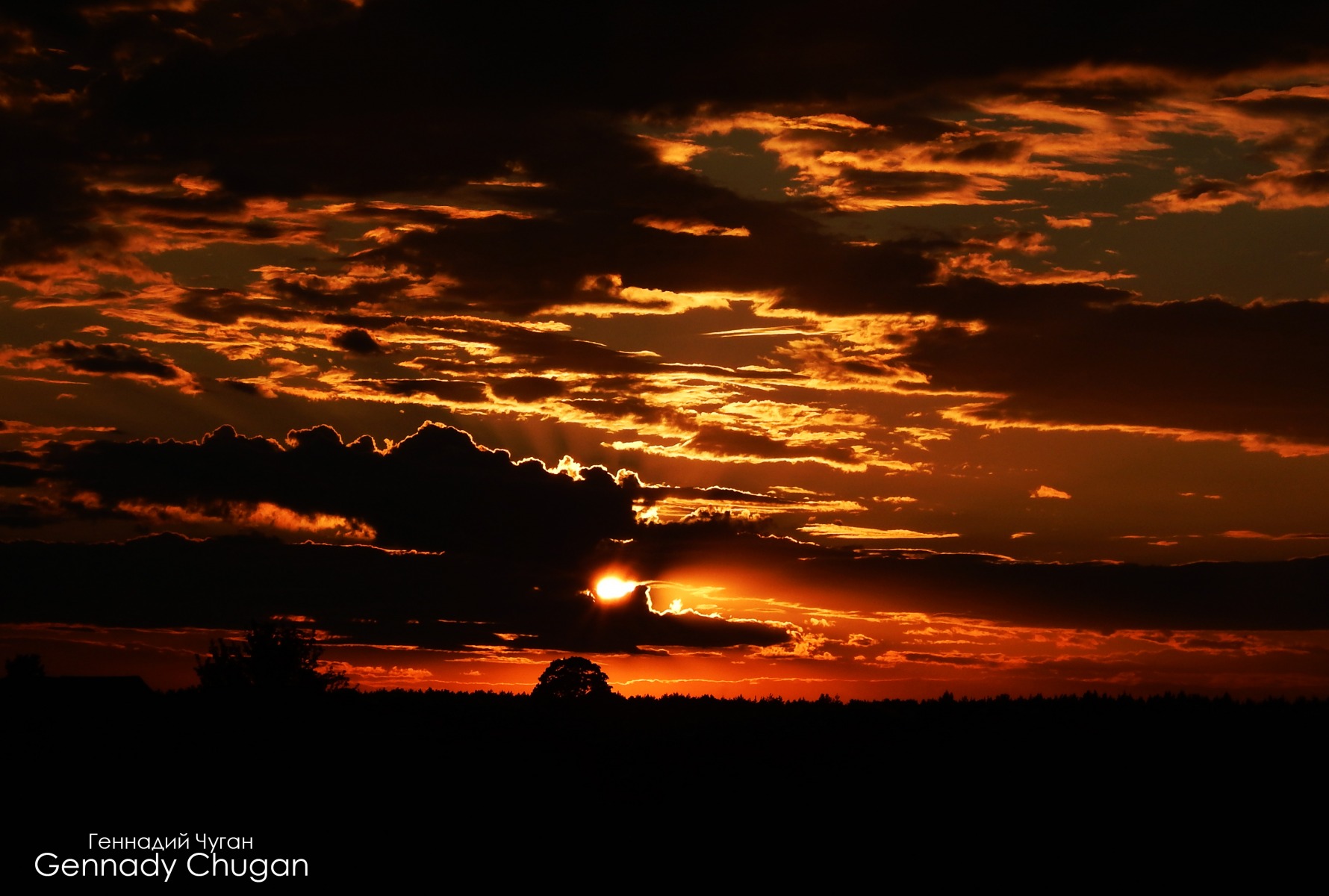 закат за облаками | Фотограф Gennady Chugan | foto.by фото.бай