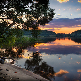 Вечерело на озере | Фотограф Сергей Шабуневич | foto.by фото.бай