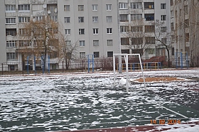 Зимний гол в футбольные ворота | Фотограф Вадим Ханцевич | foto.by фото.бай