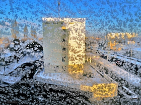 вид из окна морозным утром января | Фотограф Владислав Рогалев | foto.by фото.бай