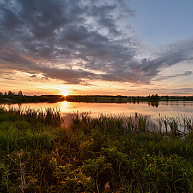 закат на озере | Фотограф Виталий Полуэктов | foto.by фото.бай