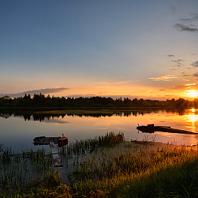 фотограф Виталий Полуэктов. Фотография "закат на реке Дубёнка"