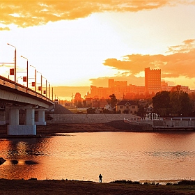 закат у моста | Фотограф Вячеслав Бахметов | foto.by фото.бай