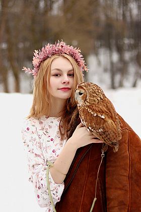 Полина и сова | Фотограф Даша Фомченкова | foto.by фото.бай