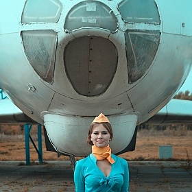 фотограф Тимофей Евсеев. Фотография "Девушка и самолет"