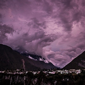 фотограф Наталья Лихтарович. Фотография "Сиреневый закат в городе над пропастью"