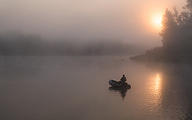 Рассвет на реке | Фотограф Александр Шатохин | foto.by фото.бай
