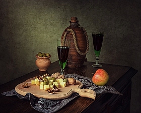 Натюрморт с  домашним вином | Фотограф Ирина Приходько | foto.by фото.бай